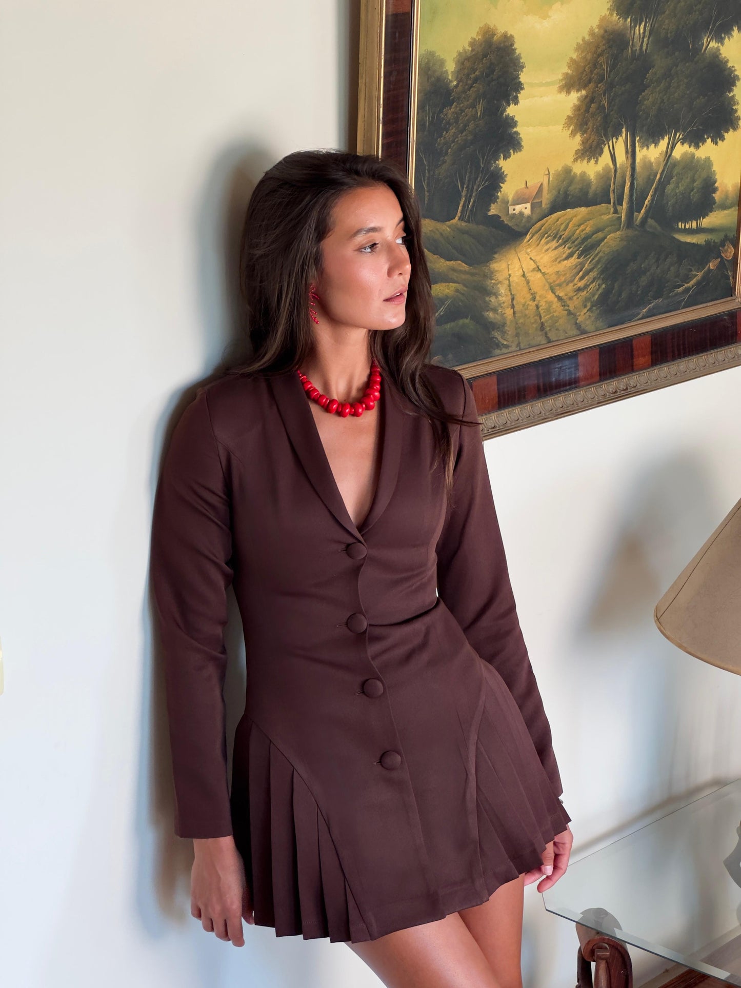 The Pleated Charm - Brown