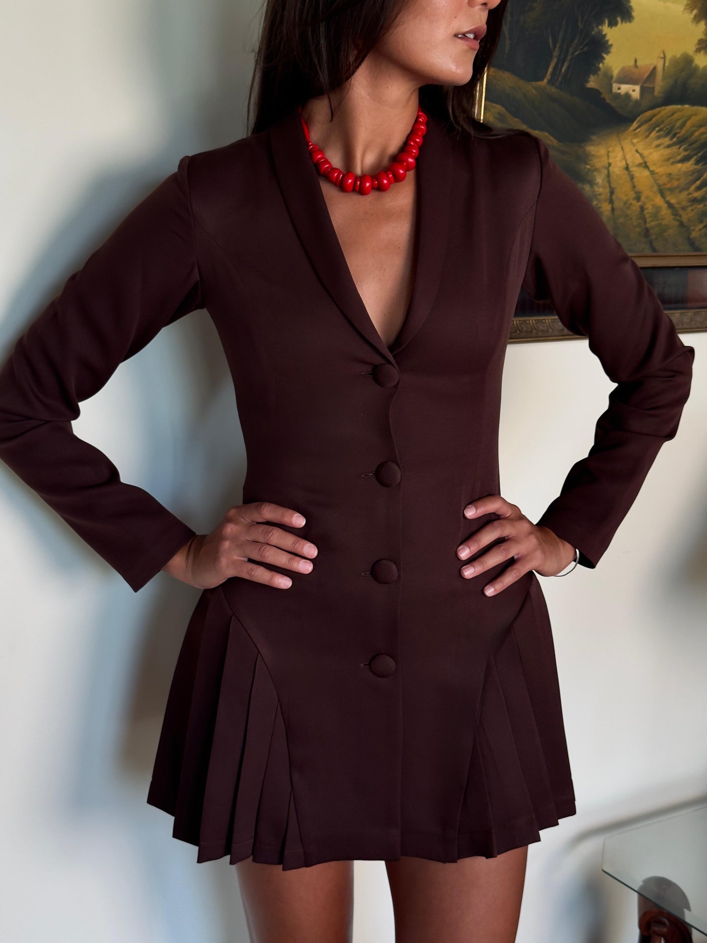 The Pleated Charm - Brown