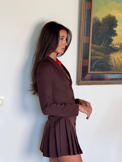 The Pleated Charm - Brown