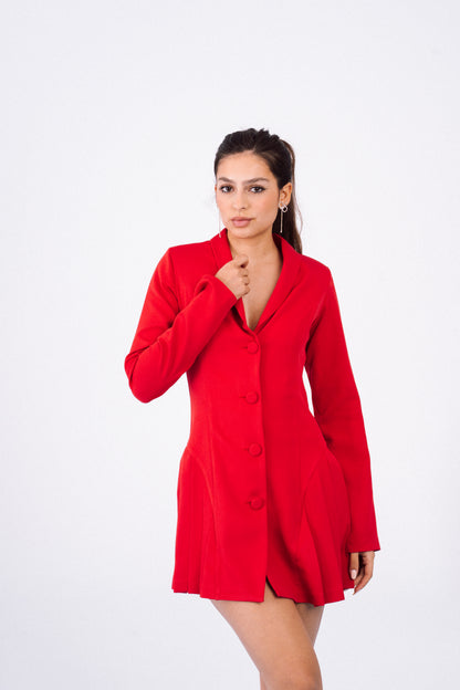 The Pleated Charm - Red
