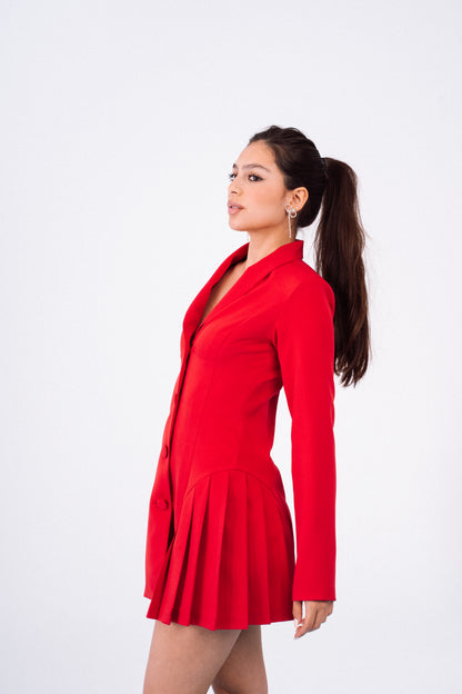 The Pleated Charm - Red