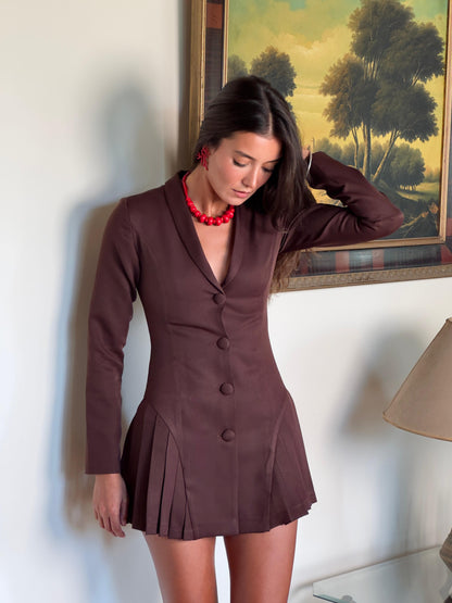 The Pleated Charm - Brown