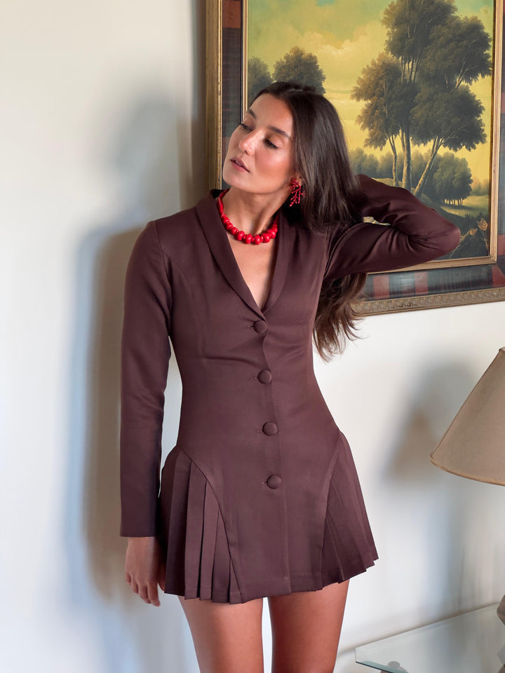 The Pleated Charm - Brown